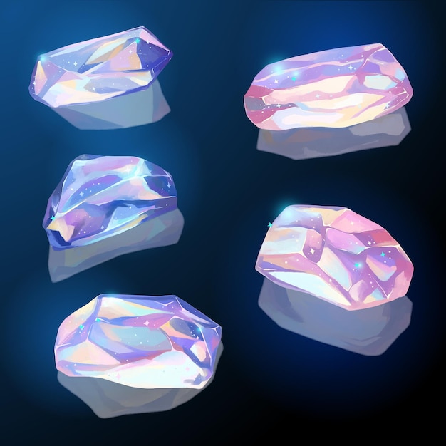 Un dibujo de un diamante que es azul y rosa.