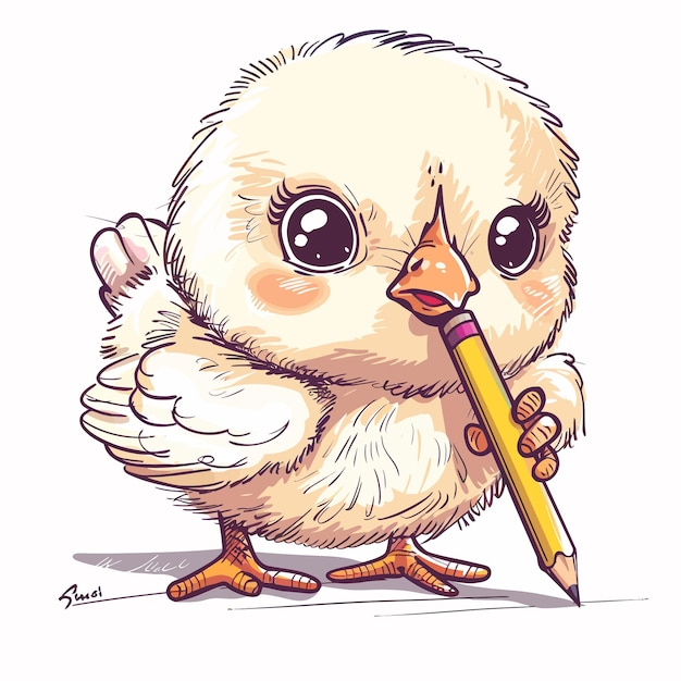 un dibujo de un dibujo animado de un corral de pollo