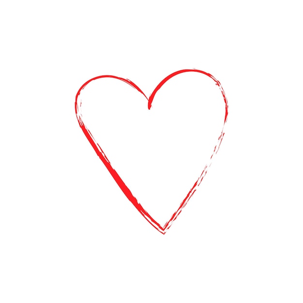 Dibujo de dibujo de un corazón rojo