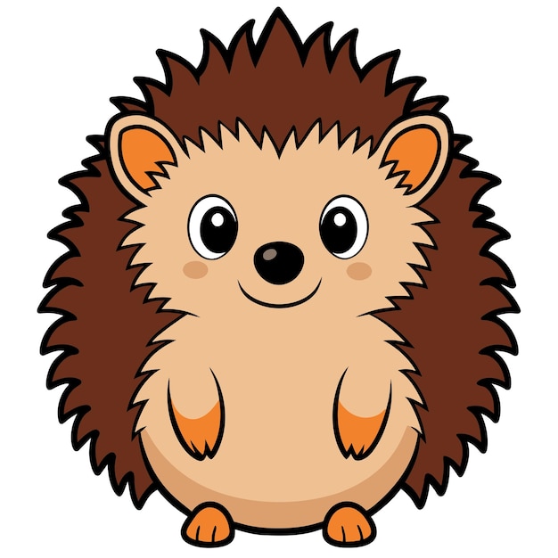 un dibujo de dibujos animados de un animal lindo con ojos y nariz