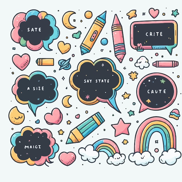 un dibujo de dibujos animados de un arco iris y la palabra quot break quot
