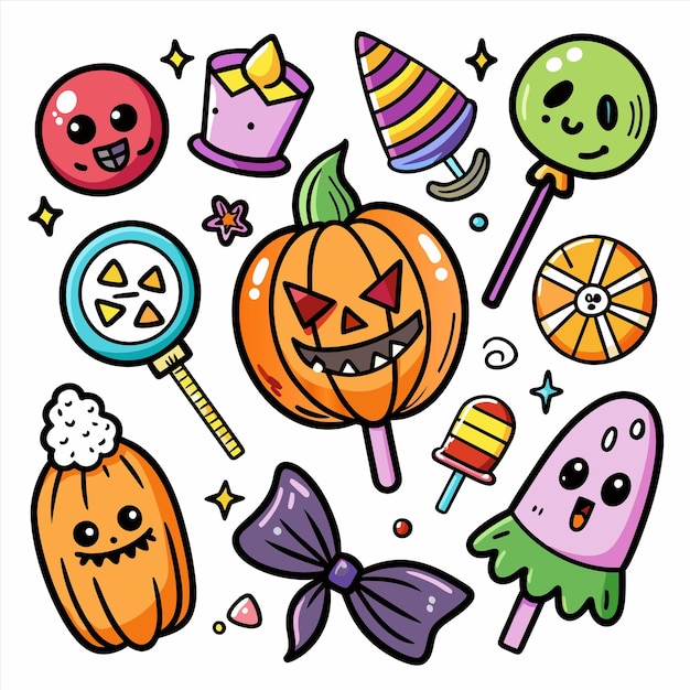 un dibujo de dibujos animados de una calabaza con un calabazo en él