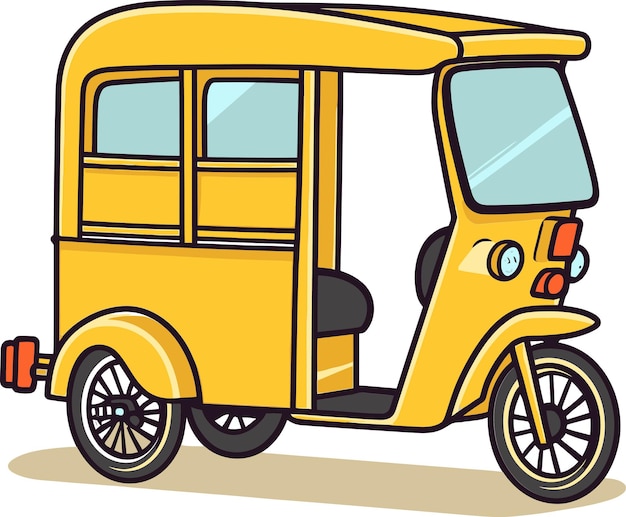 un dibujo de dibujos animados de un coche amarillo con las palabras retro en el lado