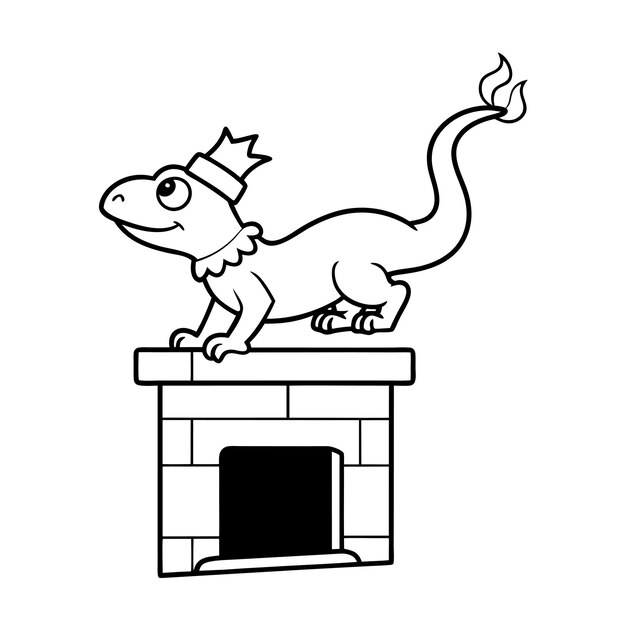 un dibujo de dibujos animados de un dinosaurio en una pared de ladrillo