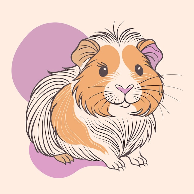 un dibujo de dibujos animados de un hámster con una barba blanca y una nariz rosa