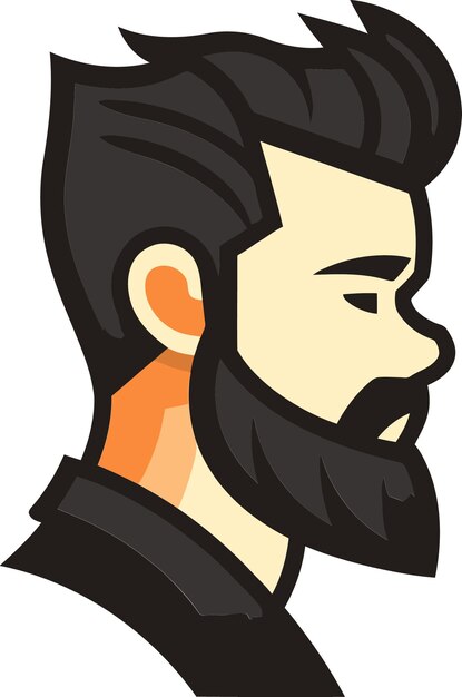 un dibujo de dibujos animados de un hombre con barba y bigote