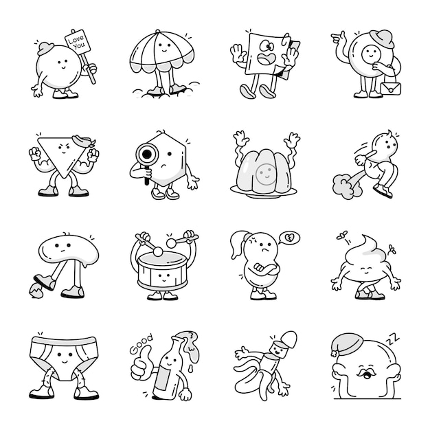 un dibujo de dibujos animados de un hongo y un hongo