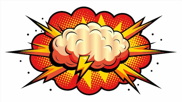un dibujo de dibujos animados de una nube de relámpagos y rayos