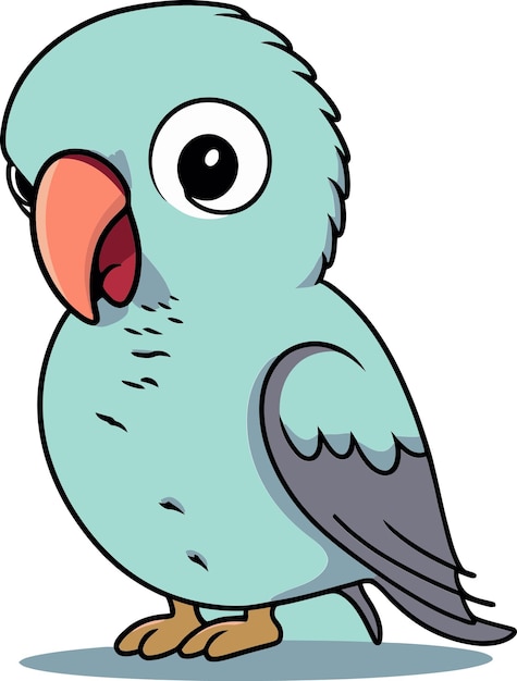un dibujo de dibujos animados de un pájaro con un pico rojo y un beco rojo
