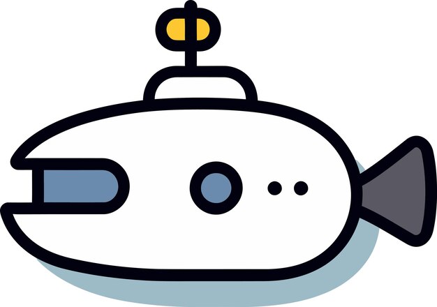 un dibujo de dibujos animados de un pequeño avión blanco con una nariz azul