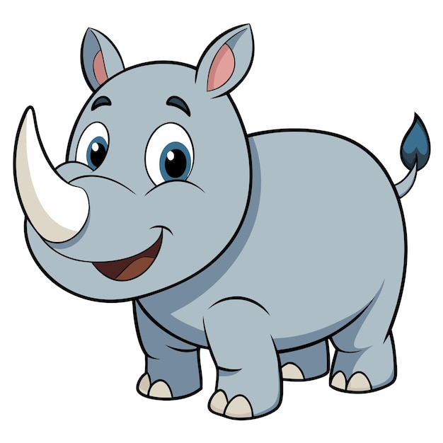 un dibujo de dibujos animados de un pequeño elefante con un colmillo
