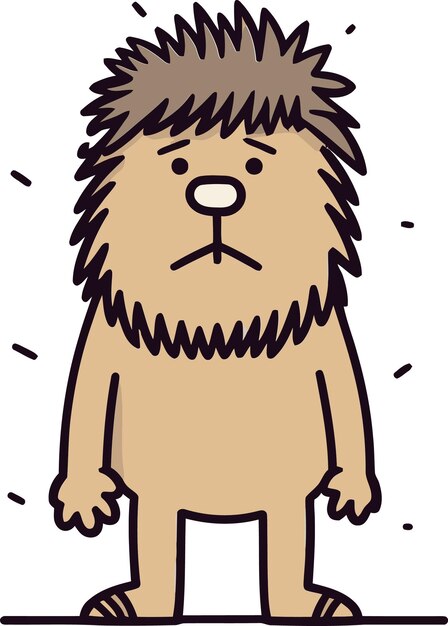 un dibujo de dibujos animados de un perro con una cara triste