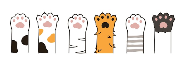 un dibujo de dibujos animados de un perro y un gato con una pata en él