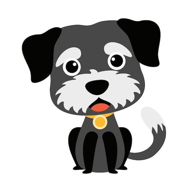 Vector dibujo de dibujos animados de un perro