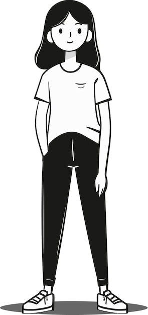 un dibujo de dibujos animados de una persona con una camiseta que dice camiseta