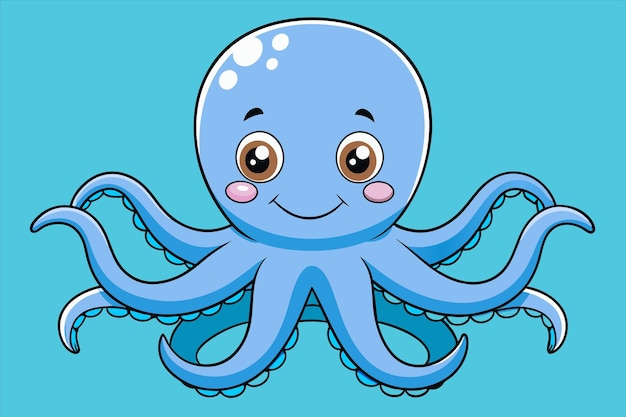 un dibujo de dibujos animados de un pulpo con las palabras " pulpo " en él