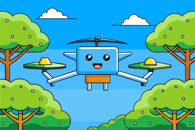 un dibujo de dibujos animados de un robot con las palabras robot en él