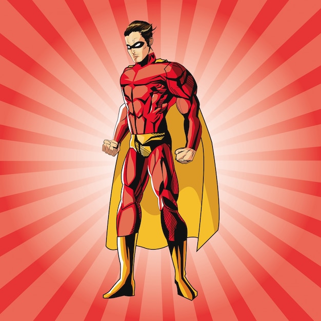 Vector dibujo de dibujos animados de superhéroes