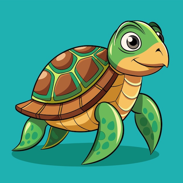 un dibujo de dibujos animados de una tortuga con ojos y ojos