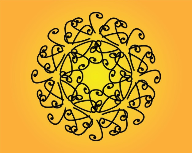 un dibujo de diseño de círculo amarillo