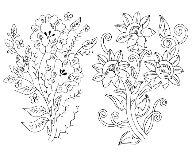 dibujo de diseño de flores