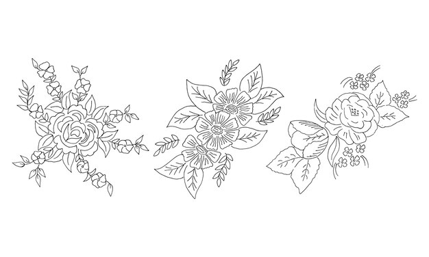 dibujo de diseño de flores