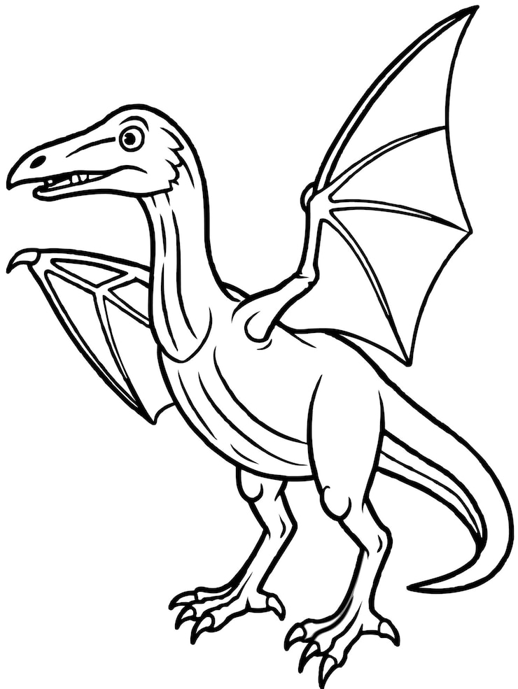 Vector un dibujo de un dragón con un contorno negro en él