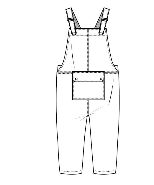Dibujo e ilustración del diseño de Dungarees