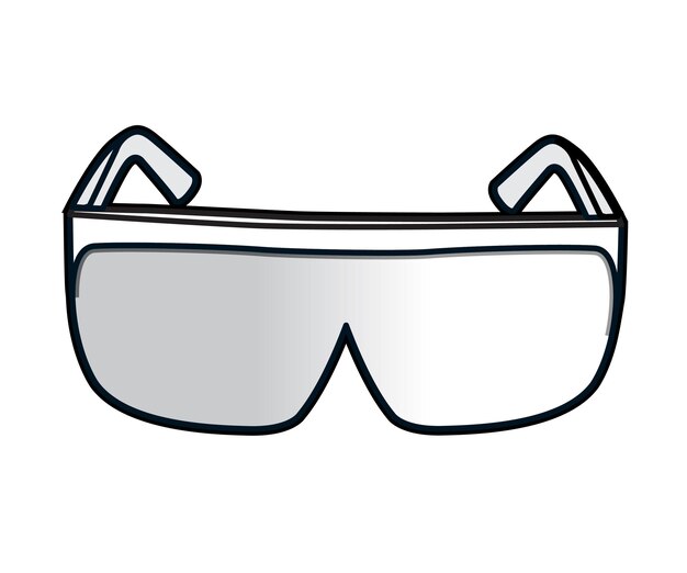Dibujo e ilustración del diseño de las gafas de sol