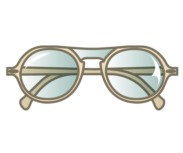 Dibujo e ilustración del diseño de las gafas de sol