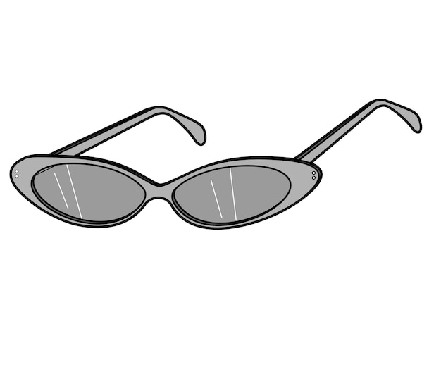 Dibujo e ilustración del diseño de las gafas de sol