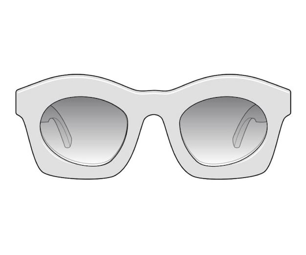 Dibujo e ilustración del diseño de las gafas de sol