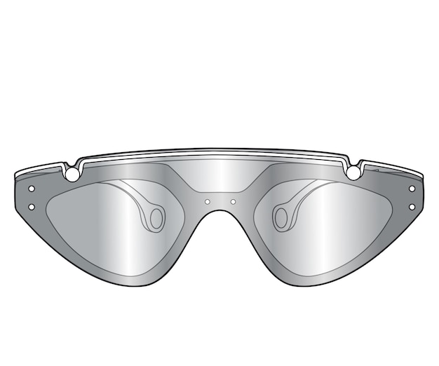 Dibujo e ilustración del diseño de las gafas de sol