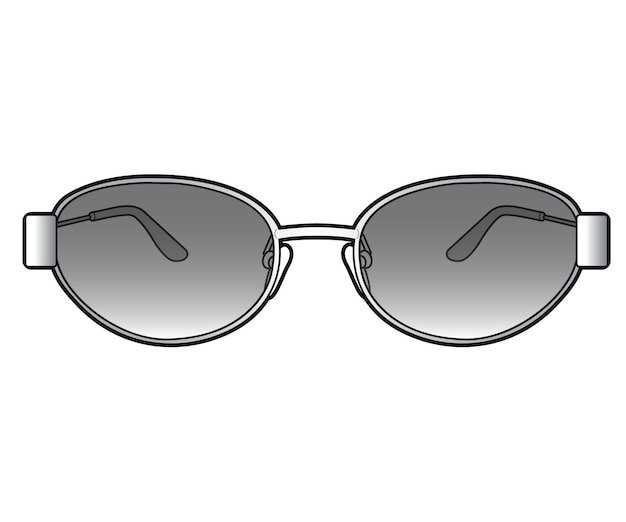 Dibujo e ilustración del diseño de las gafas de sol