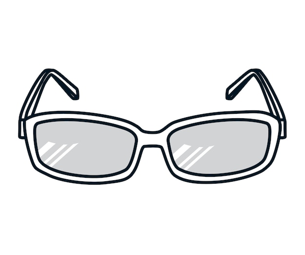 Dibujo e ilustración del diseño de las gafas de sol