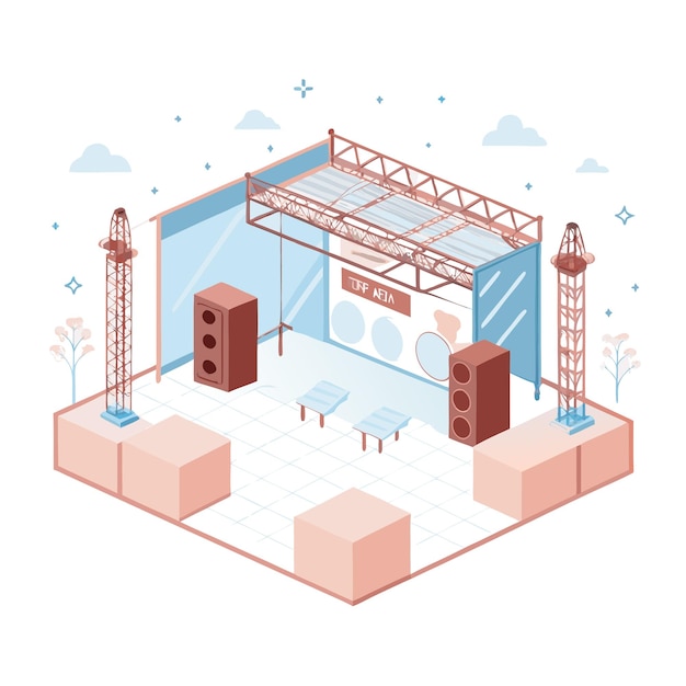 un dibujo de un edificio con un fondo de cielo
