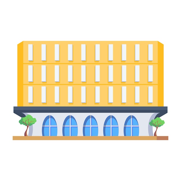 un dibujo de un edificio con una ventana azul