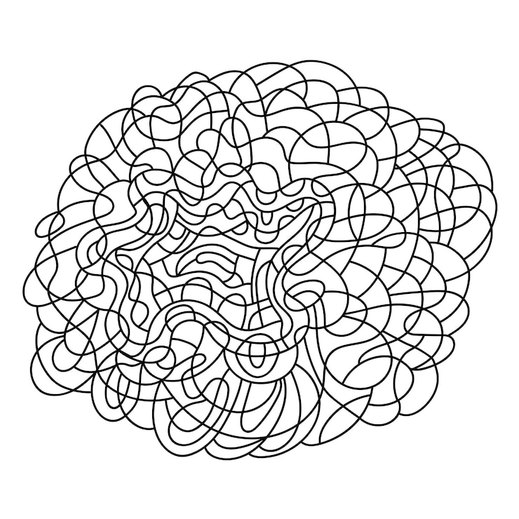 Vector dibujo de elementos abstractos de doodle ilustración vectorial