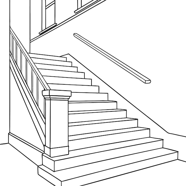 un dibujo de una escalera con una línea que dice "cáliz"