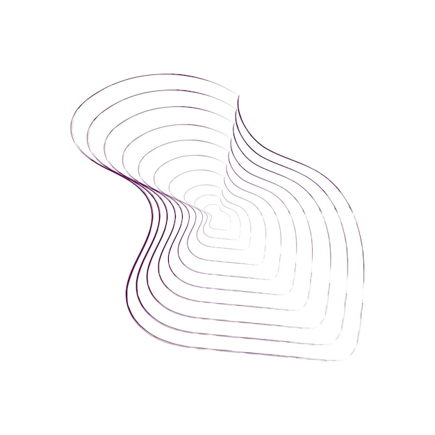 un dibujo de una espiral en púrpura y blanco