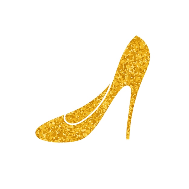 Dibujo de estilete en estilo de color dorado