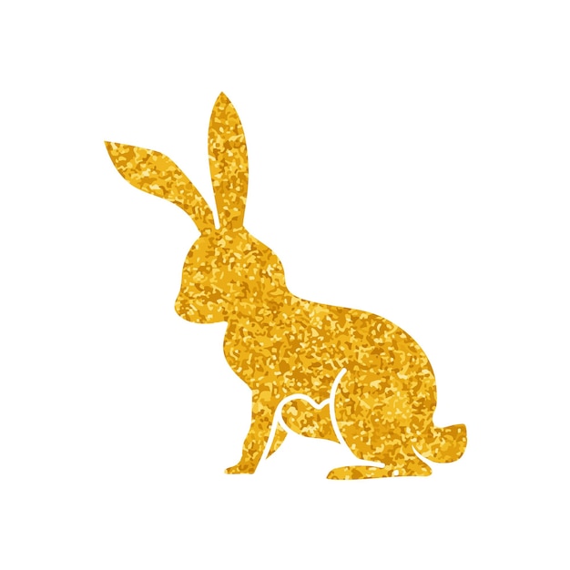 dibujo en el estilo de color dorado conejo