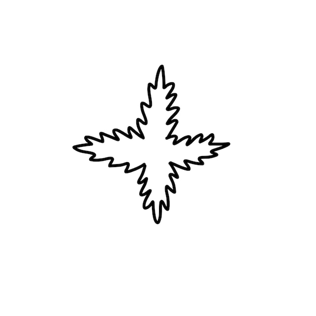 Dibujo de estrella de mar Ilustración vectorial al estilo de un garabato