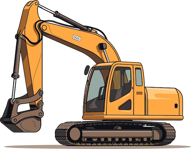 un dibujo de una excavadora amarilla que dice excavador