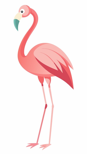 un dibujo de un flamingo con un flamengo rosado en la parte inferior