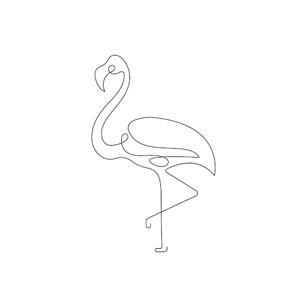 Vector un dibujo de un flamingo con un flamengo en él