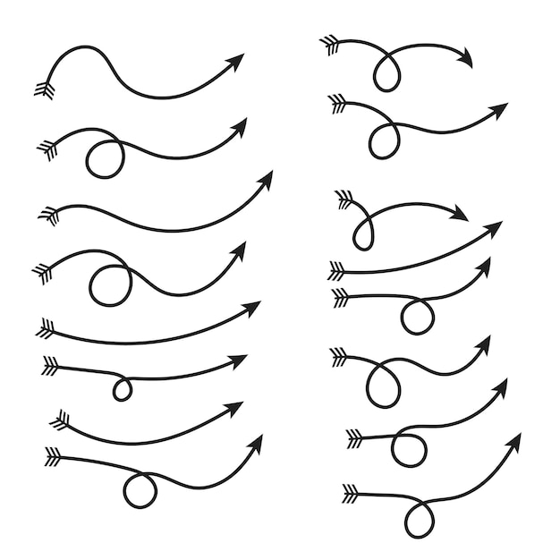 un dibujo de una flecha con las palabras flechas en él