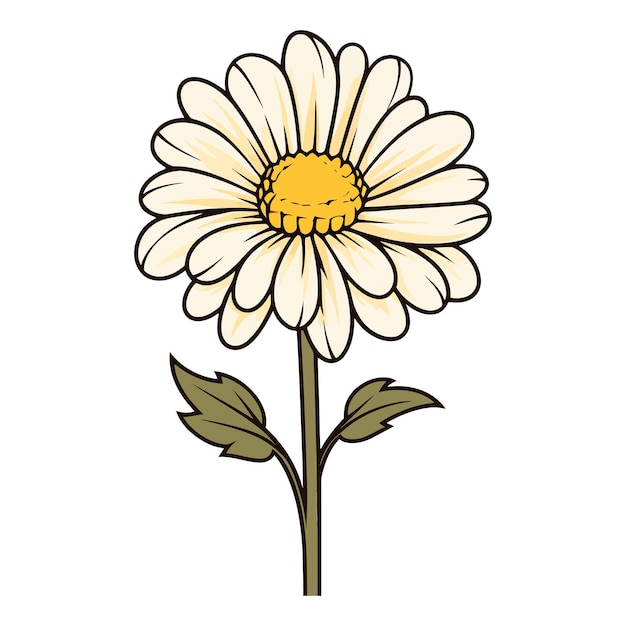 un dibujo de una flor amarilla con un centro amarillo