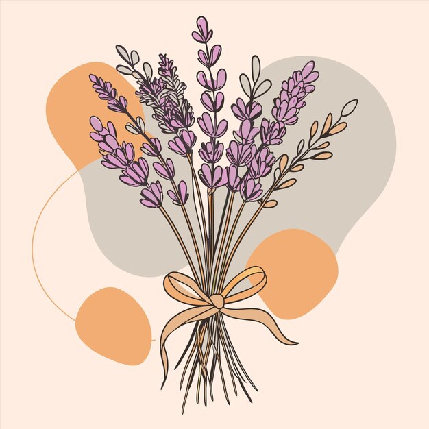 un dibujo de una flor con una cinta atada a su alrededor