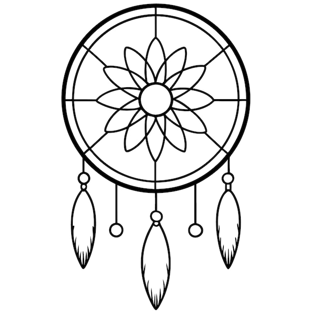 un dibujo de una flor y un círculo con una flor en él